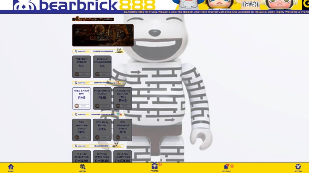 Bearbrick888 - Bearbrick888 Bonuses and Promotions - Bearbrick8888