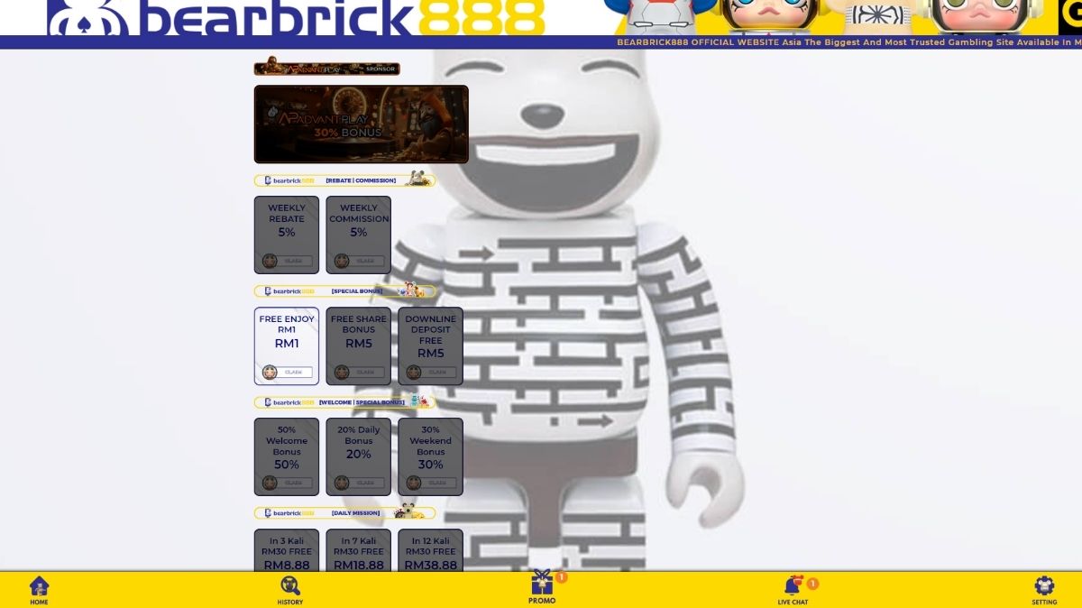 Bearbrick888 - Bonuses and Promotions at Bearbrick888 - Bearbrick8888